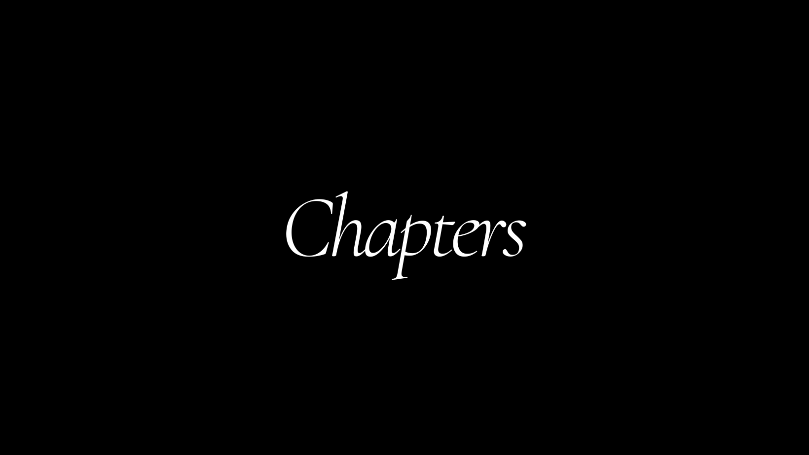 Chapters: Gain Back Control Over Your Life